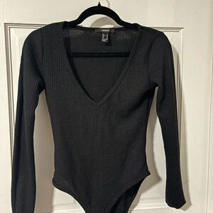 Forever 21 Black Ribbed Top